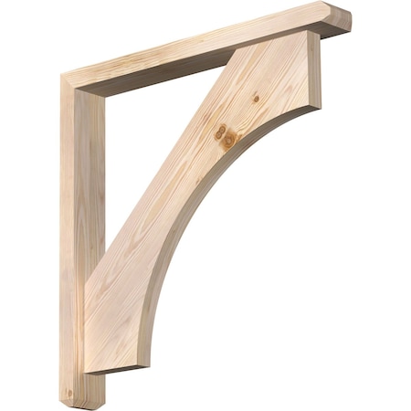 Ekena Millwork Westlake Craftsman Smooth Bracket w/ Offset Brace, Douglas Fir, 3 1/2"W x 26"D x 26"H BKT0402X26X26WTL04SDF